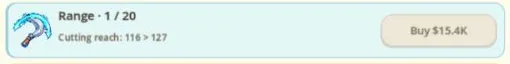 Range now at one of twenty with next cutting reach 116 to 127, next price 15.4K and about 5.5K coins