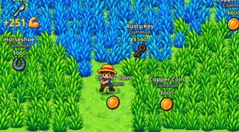 Leaf effect around the player and floating plus 251 Strength during a normal cut