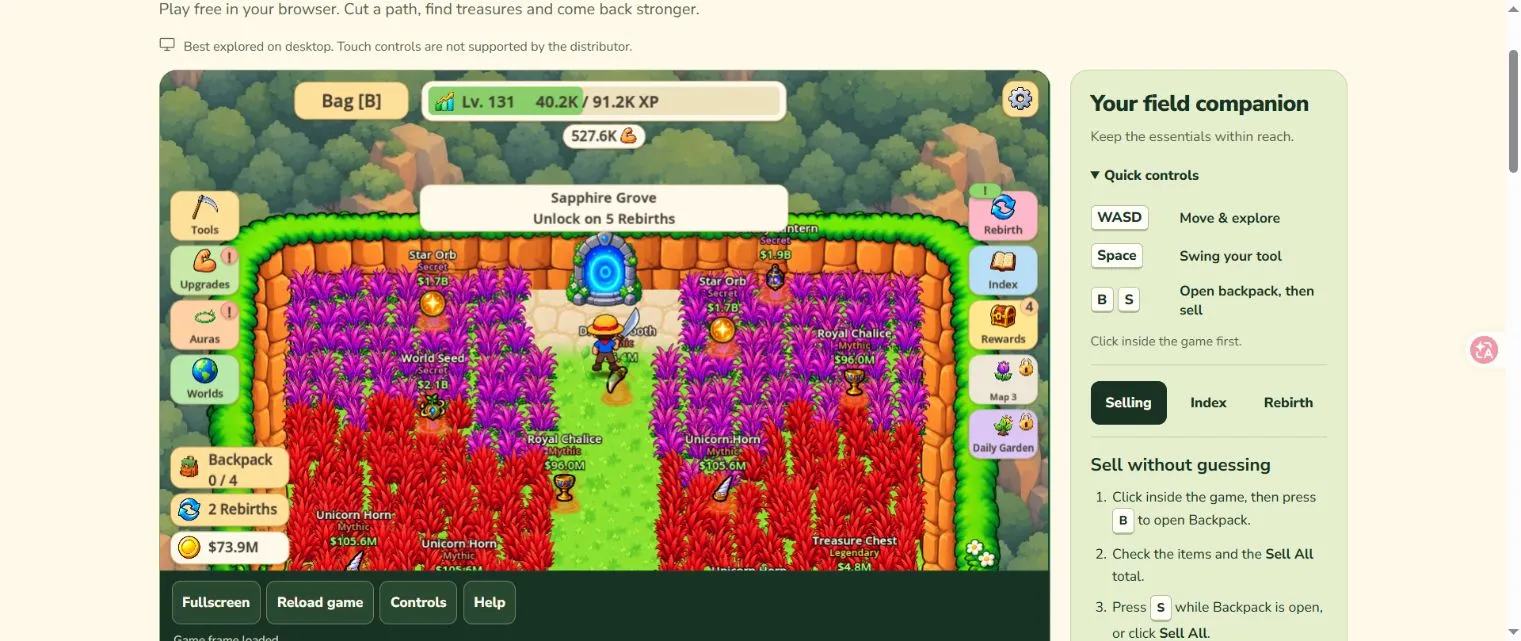 Sapphire Grove portal says Unlock on 5 Rebirths while the player has two rebirths